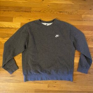 Nike Men's Charcoal Crewneck Sweater